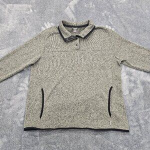 Eddie Bauer pullover 1/4 snap knit fleece sweater womens XL outdoor Hiking
